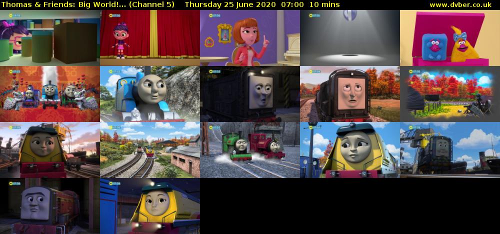Thomas & Friends: Big World!... (Channel 5) Thursday 25 June 2020 07:00 - 07:10