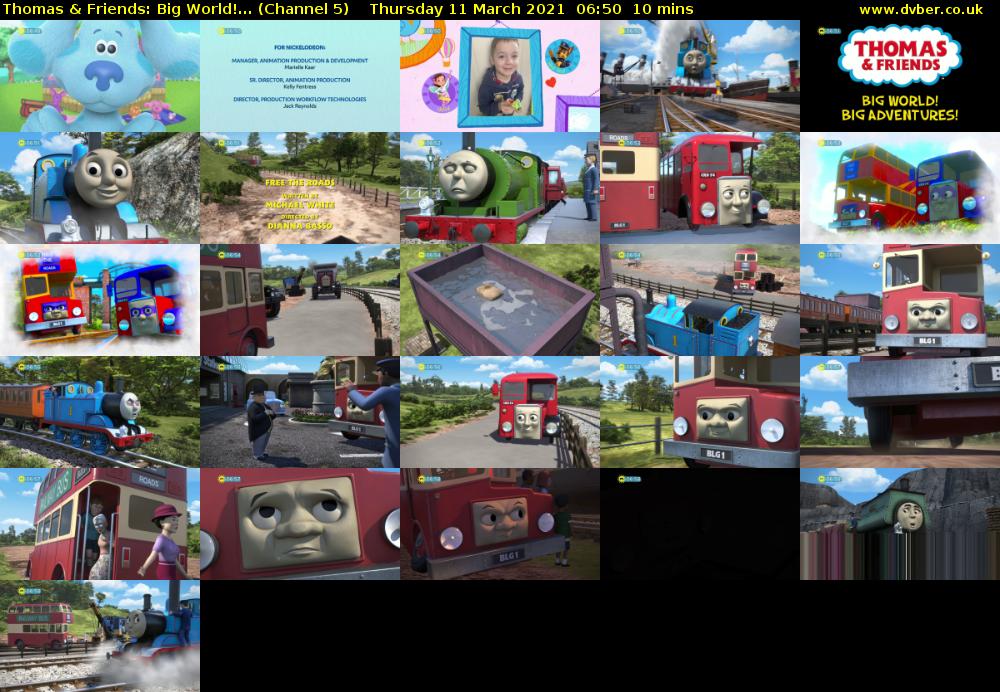 Thomas & Friends: Big World!... (Channel 5) Thursday 11 March 2021 06:50 - 07:00
