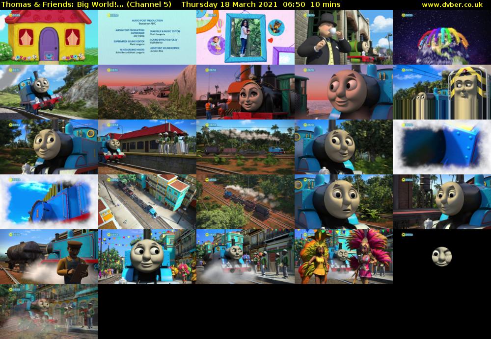 Thomas & Friends: Big World!... (Channel 5) Thursday 18 March 2021 06:50 - 07:00
