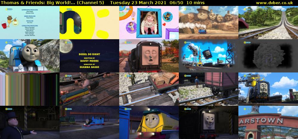 Thomas & Friends: Big World!... (Channel 5) Tuesday 23 March 2021 06:50 - 07:00