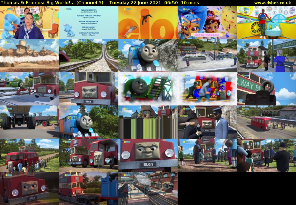 Thomas & Friends: Big World!... (Channel 5) Tuesday 22 June 2021 06:50 - 07:00