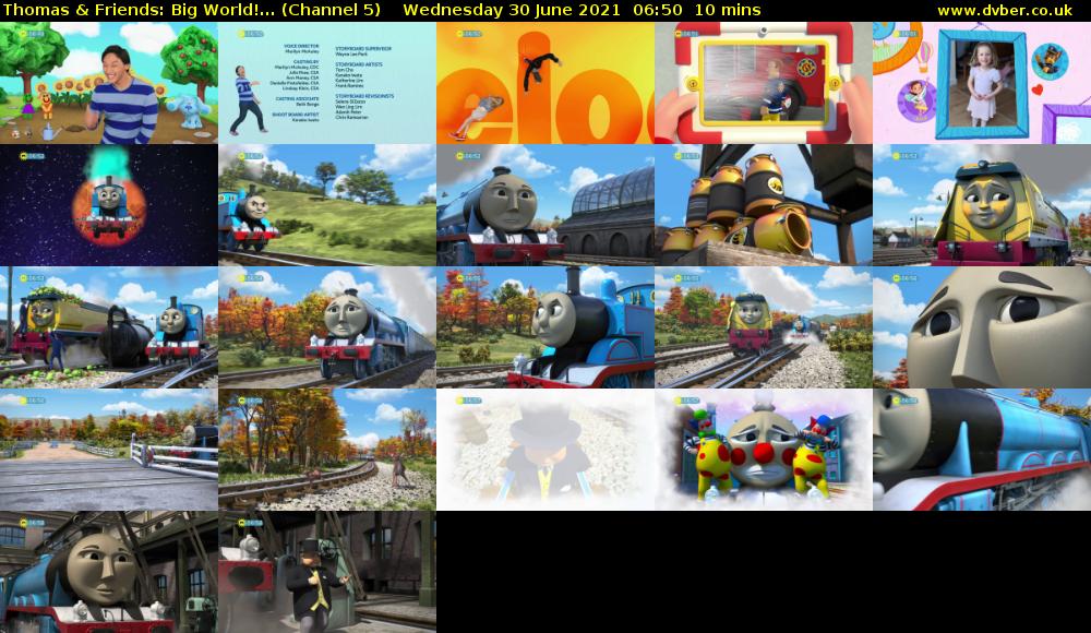 Thomas & Friends: Big World!... (Channel 5) Wednesday 30 June 2021 06:50 - 07:00
