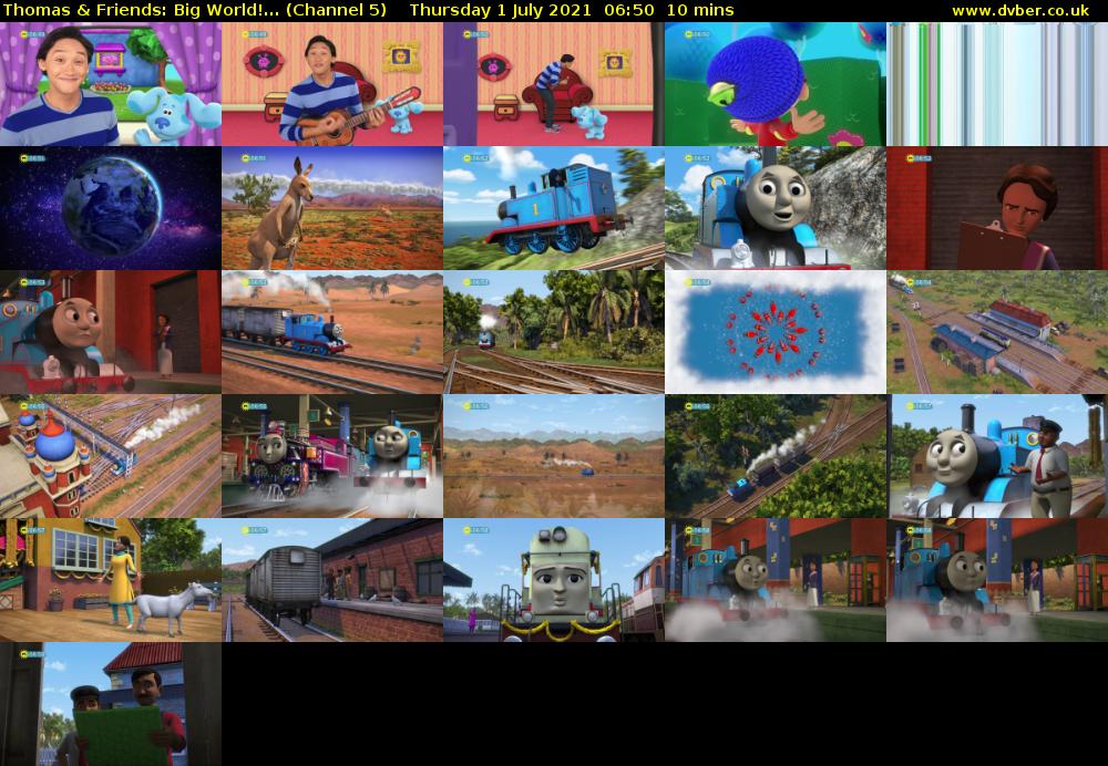 Thomas & Friends: Big World!... (Channel 5) Thursday 1 July 2021 06:50 - 07:00