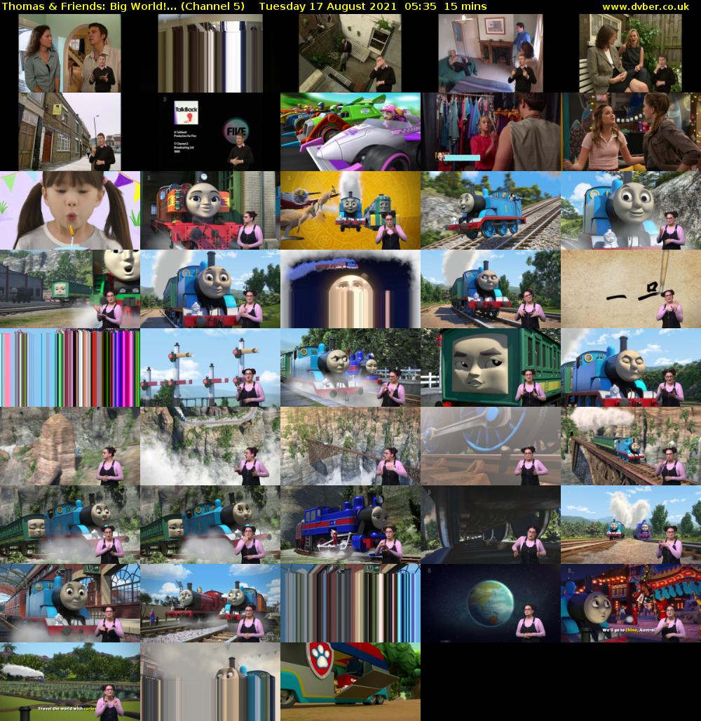 Thomas & Friends: Big World!... (Channel 5) Tuesday 17 August 2021 05:35 - 05:50