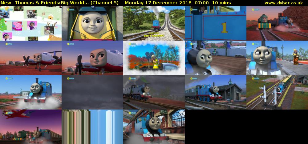Thomas & Friends:Big World!.. (Channel 5) Monday 17 December 2018 07:00 - 07:10