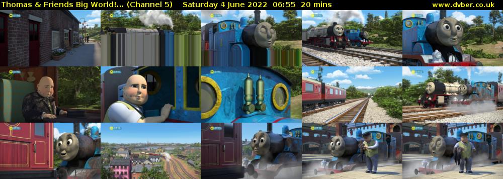 Thomas & Friends Big World!... (Channel 5) Saturday 4 June 2022 06:55 - 07:15