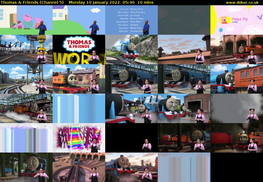 Thomas & Friends (Channel 5) Monday 10 January 2022 05:40 - 05:50