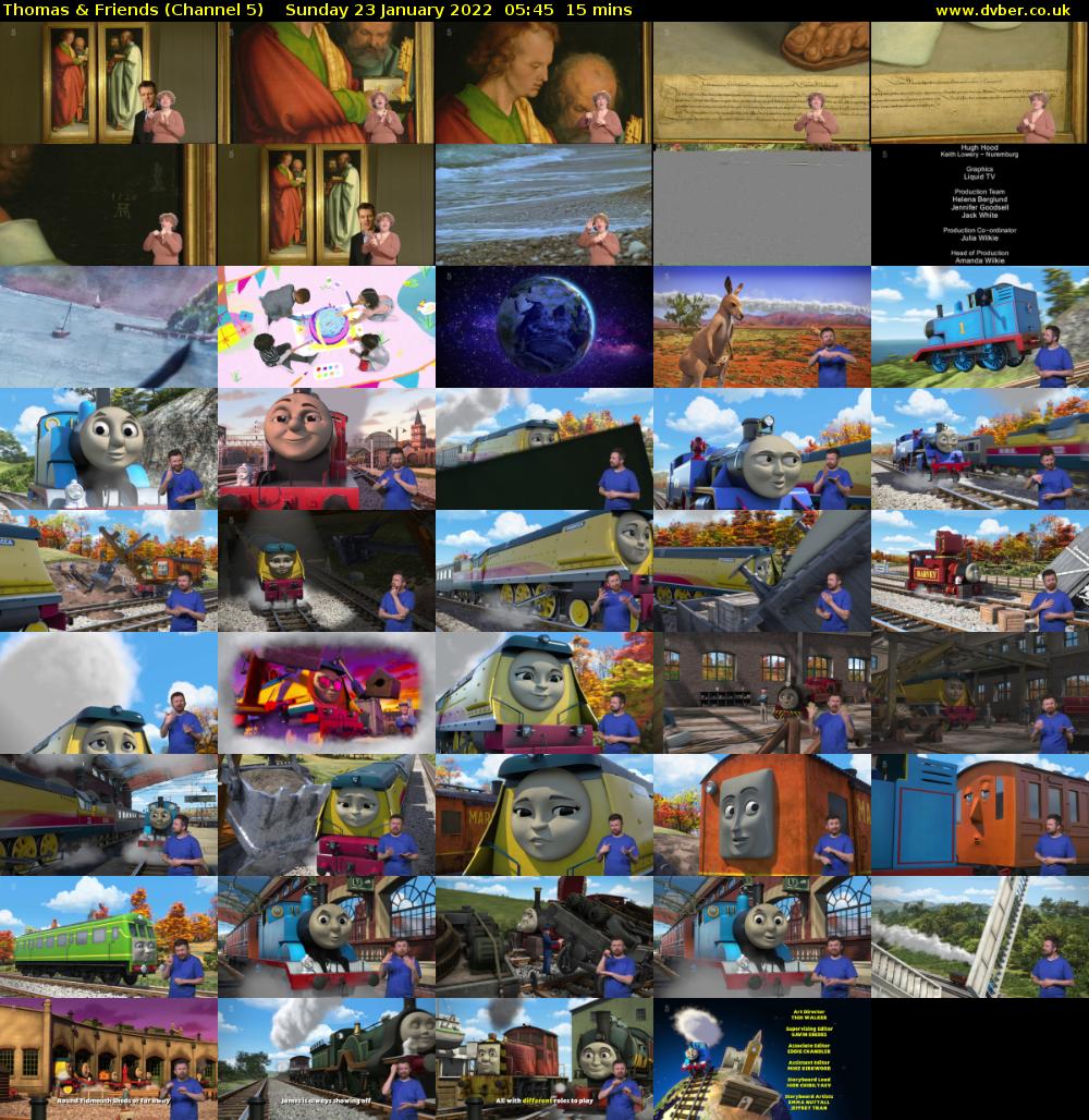 Thomas & Friends (Channel 5) Sunday 23 January 2022 05:45 - 06:00