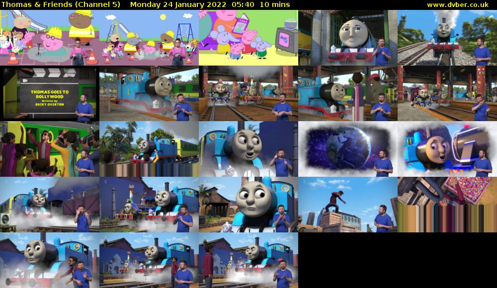 Thomas & Friends (Channel 5) Monday 24 January 2022 05:40 - 05:50