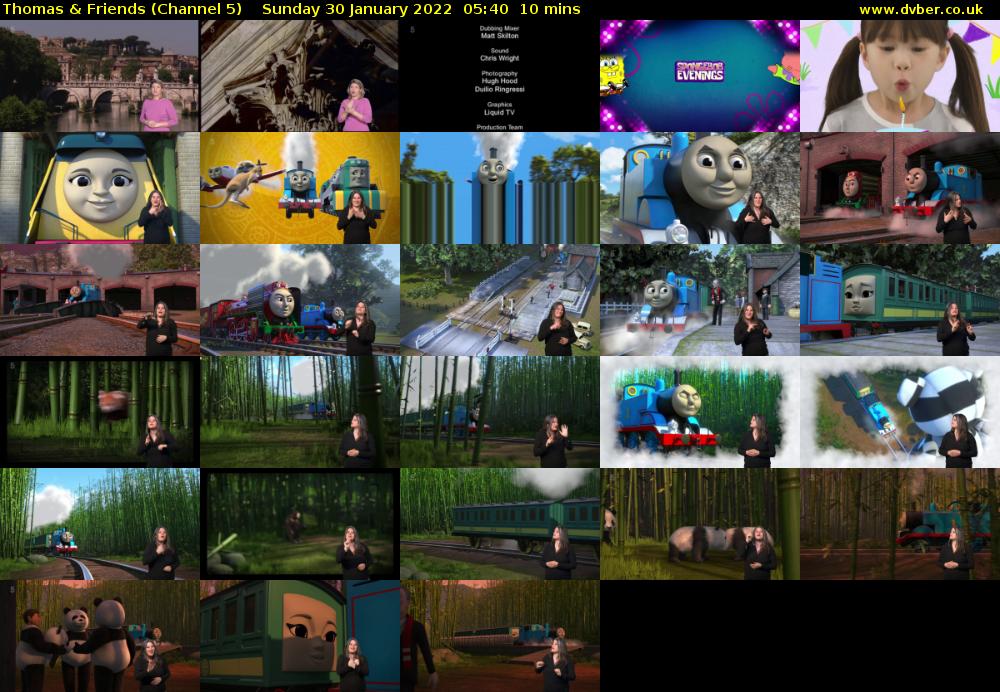 Thomas & Friends (Channel 5) Sunday 30 January 2022 05:40 - 05:50