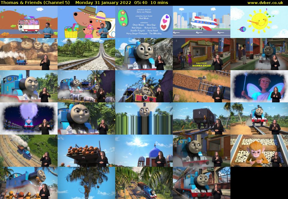 Thomas & Friends (Channel 5) Monday 31 January 2022 05:40 - 05:50