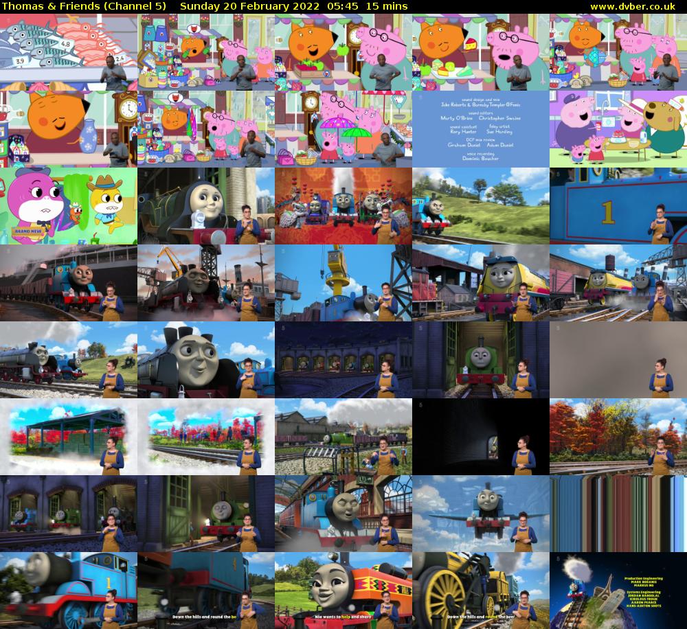 Thomas & Friends (Channel 5) Sunday 20 February 2022 05:45 - 06:00
