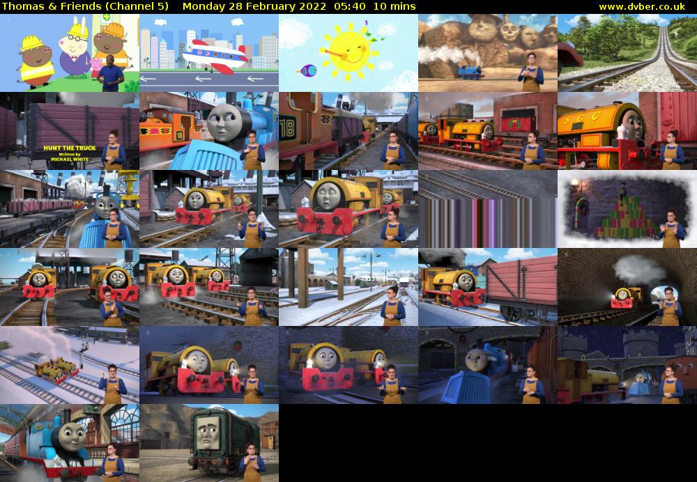 Thomas & Friends (Channel 5) Monday 28 February 2022 05:40 - 05:50