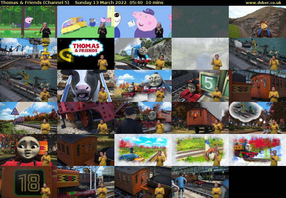 Thomas & Friends (Channel 5) Sunday 13 March 2022 05:40 - 05:50