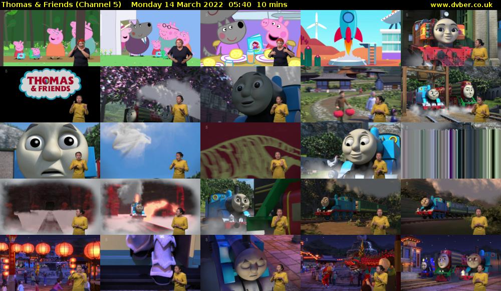Thomas & Friends (Channel 5) Monday 14 March 2022 05:40 - 05:50