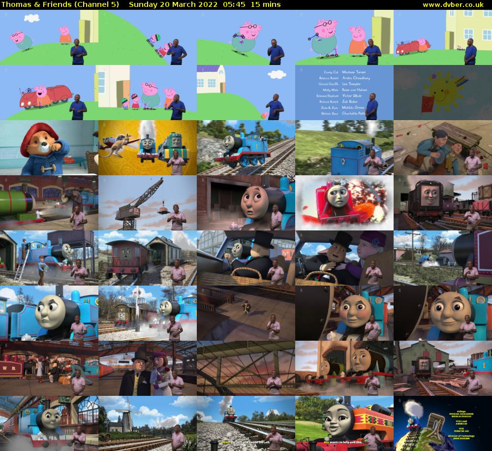 Thomas & Friends (Channel 5) Sunday 20 March 2022 05:45 - 06:00