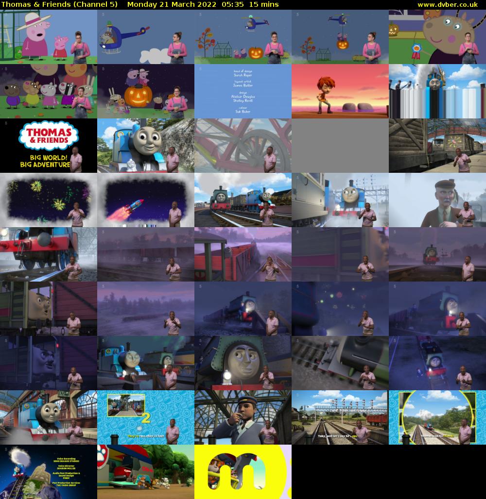 Thomas & Friends (Channel 5) Monday 21 March 2022 05:35 - 05:50