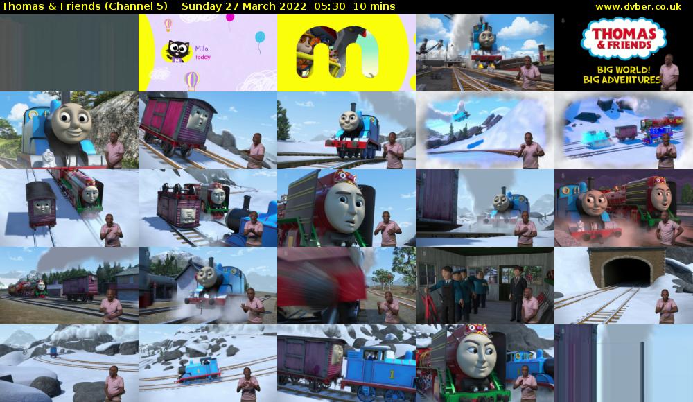 Thomas & Friends (Channel 5) Sunday 27 March 2022 05:30 - 05:40
