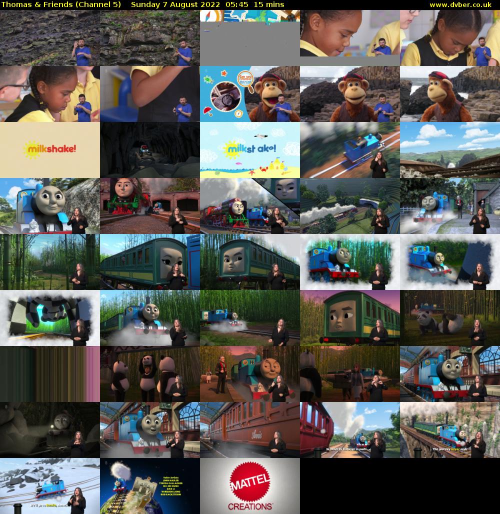 Thomas & Friends (Channel 5) Sunday 7 August 2022 05:45 - 06:00