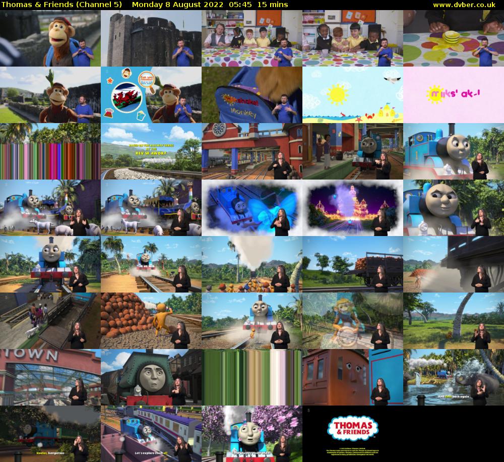 Thomas & Friends (Channel 5) Monday 8 August 2022 05:45 - 06:00