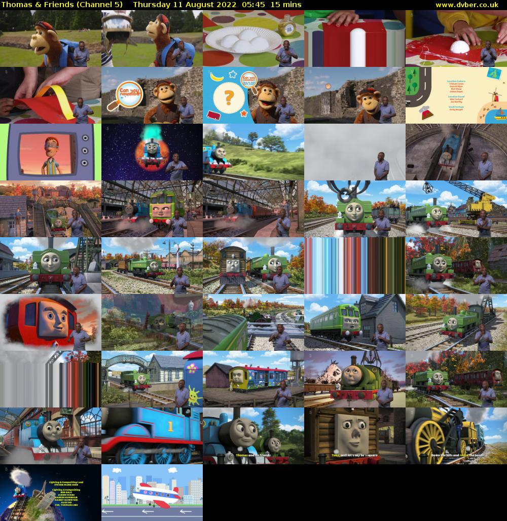 Thomas & Friends (Channel 5) Thursday 11 August 2022 05:45 - 06:00