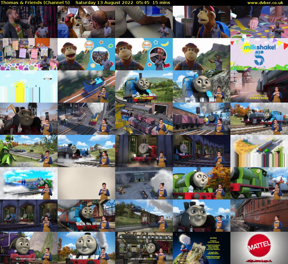 Thomas & Friends (Channel 5) Saturday 13 August 2022 05:45 - 06:00