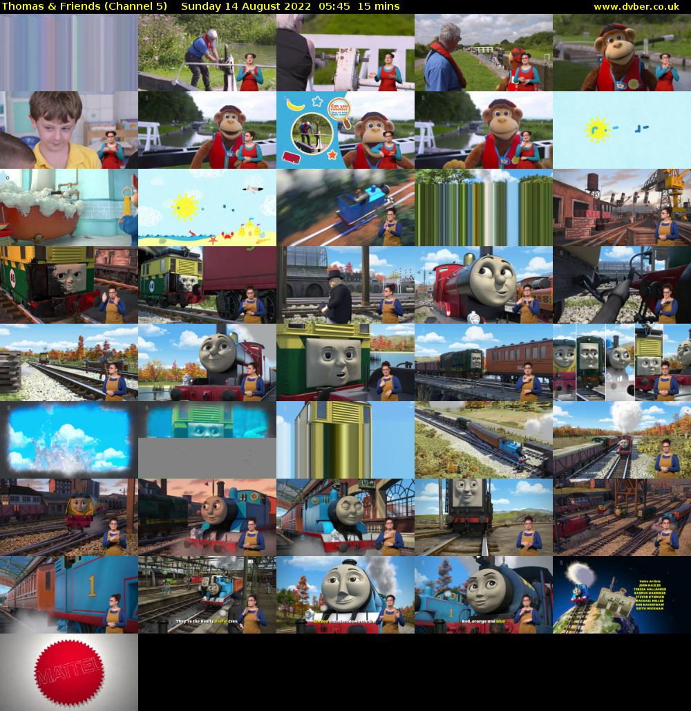 Thomas & Friends (Channel 5) Sunday 14 August 2022 05:45 - 06:00