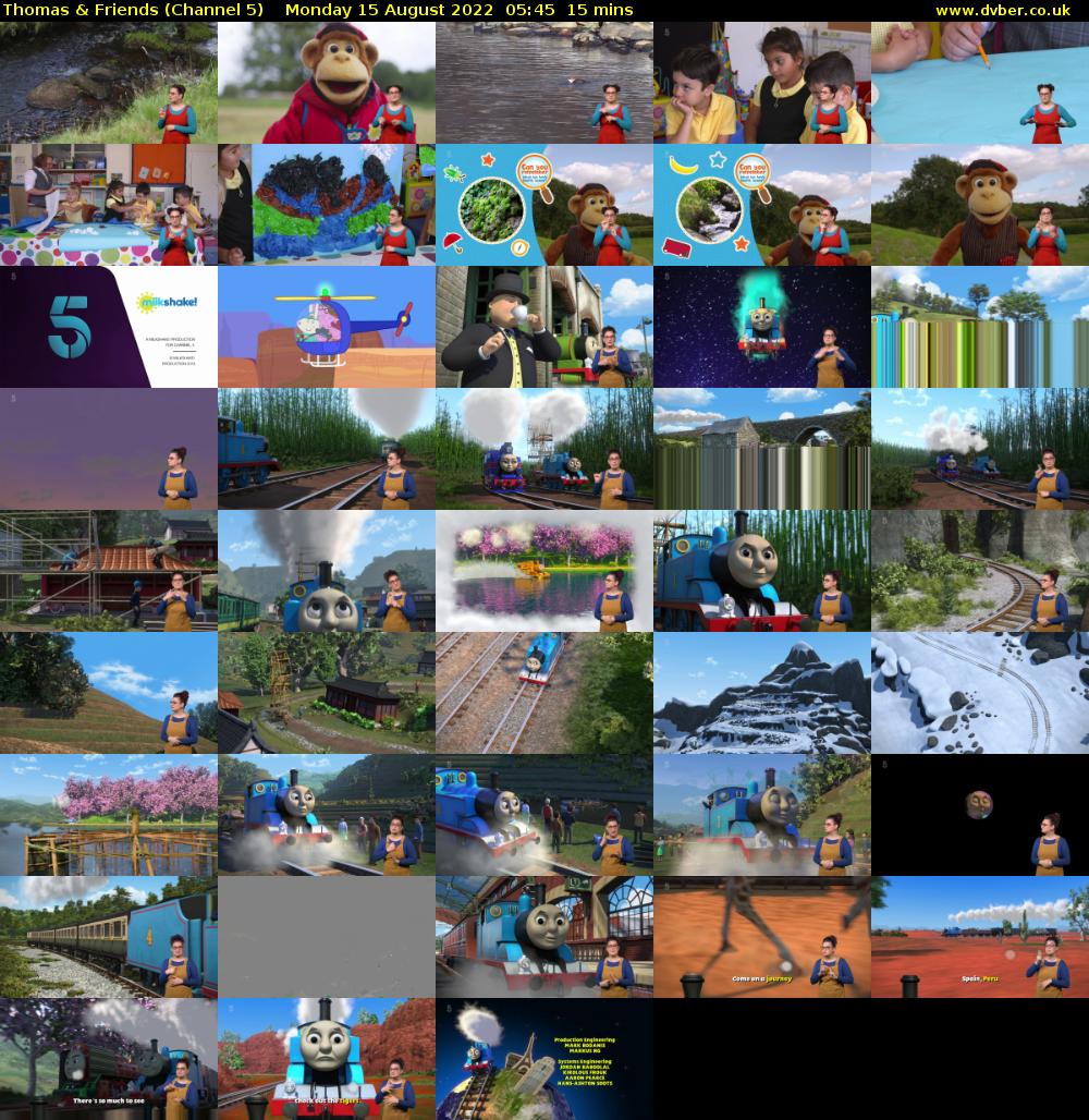 Thomas & Friends (Channel 5) Monday 15 August 2022 05:45 - 06:00