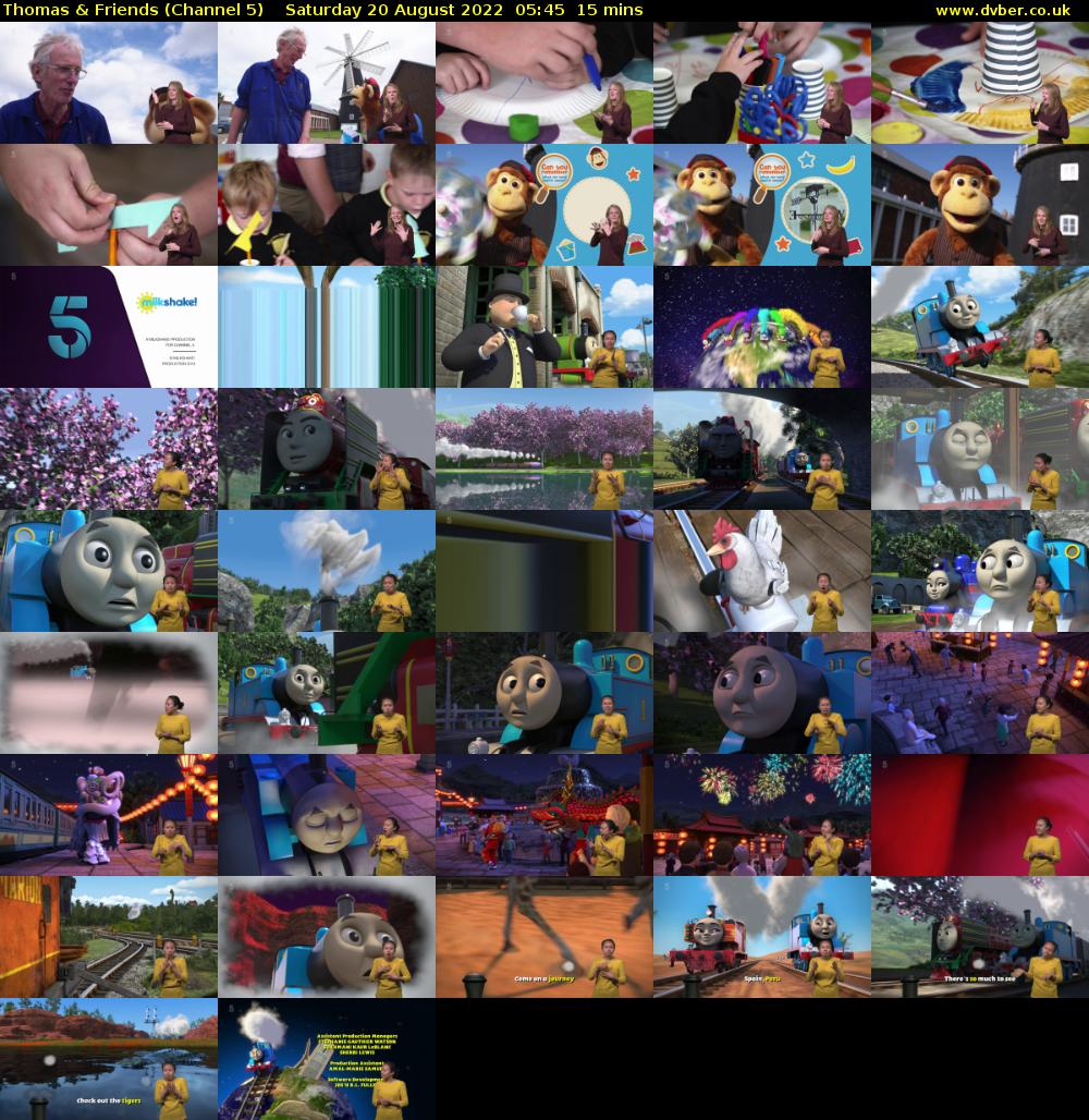 Thomas & Friends (Channel 5) Saturday 20 August 2022 05:45 - 06:00