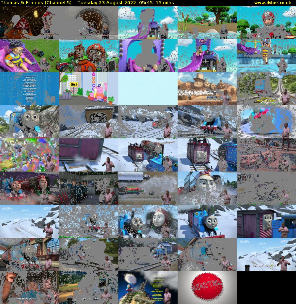 Thomas & Friends (Channel 5) Tuesday 23 August 2022 05:45 - 06:00