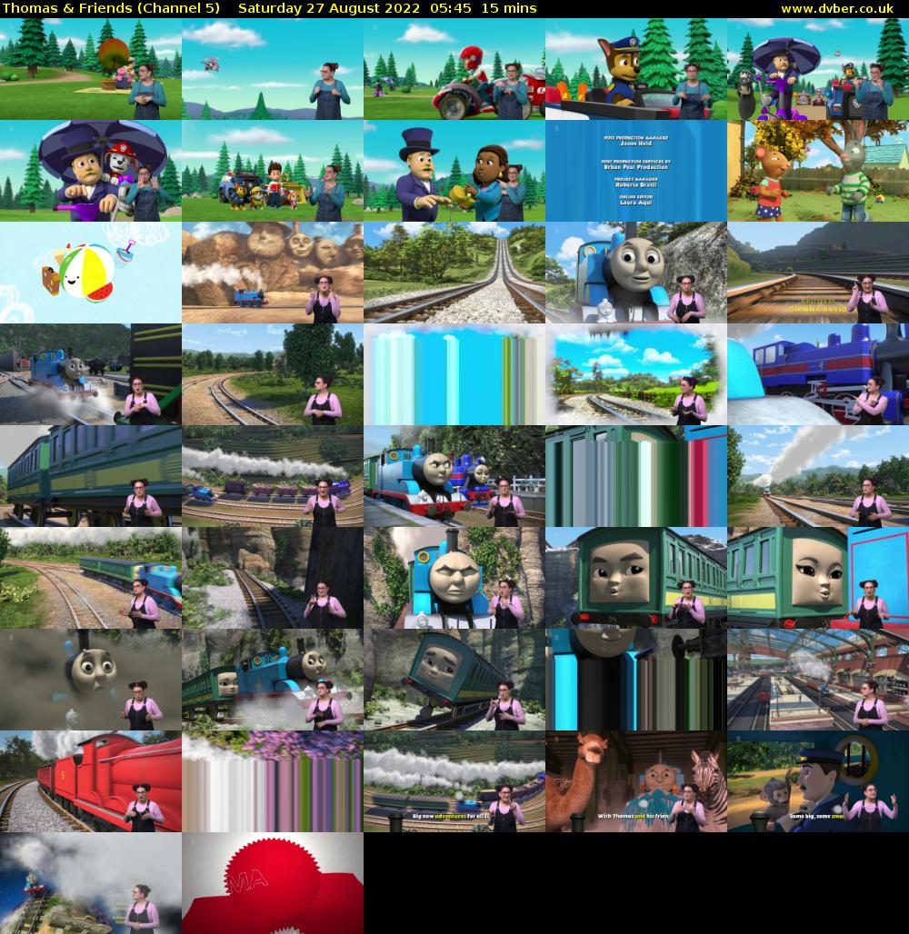 Thomas & Friends (Channel 5) Saturday 27 August 2022 05:45 - 06:00
