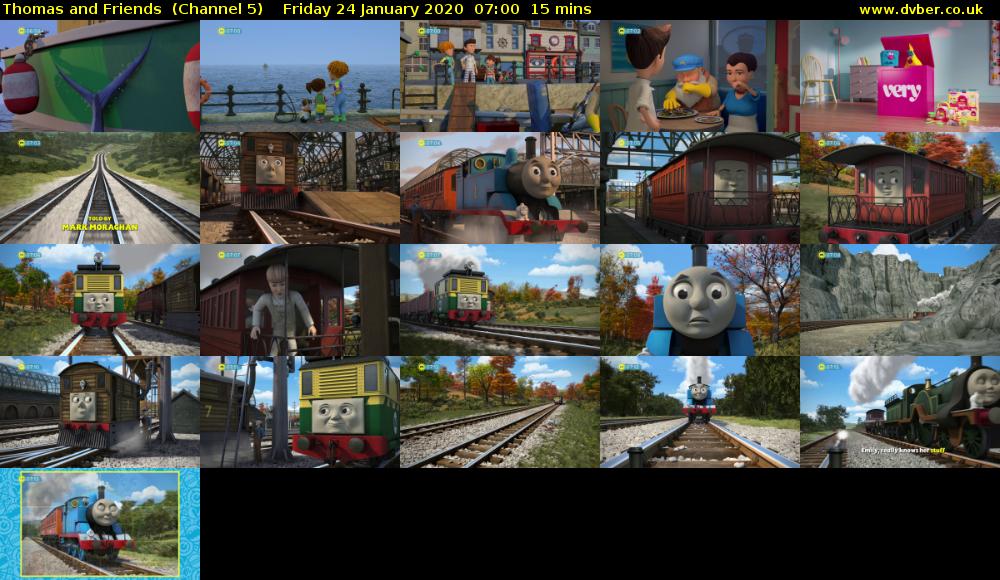 Thomas and Friends  (Channel 5) Friday 24 January 2020 07:00 - 07:15