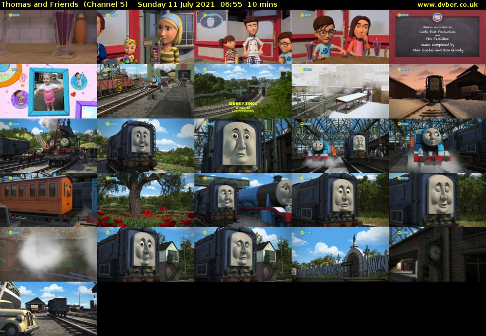 Thomas and Friends  (Channel 5) Sunday 11 July 2021 06:55 - 07:05
