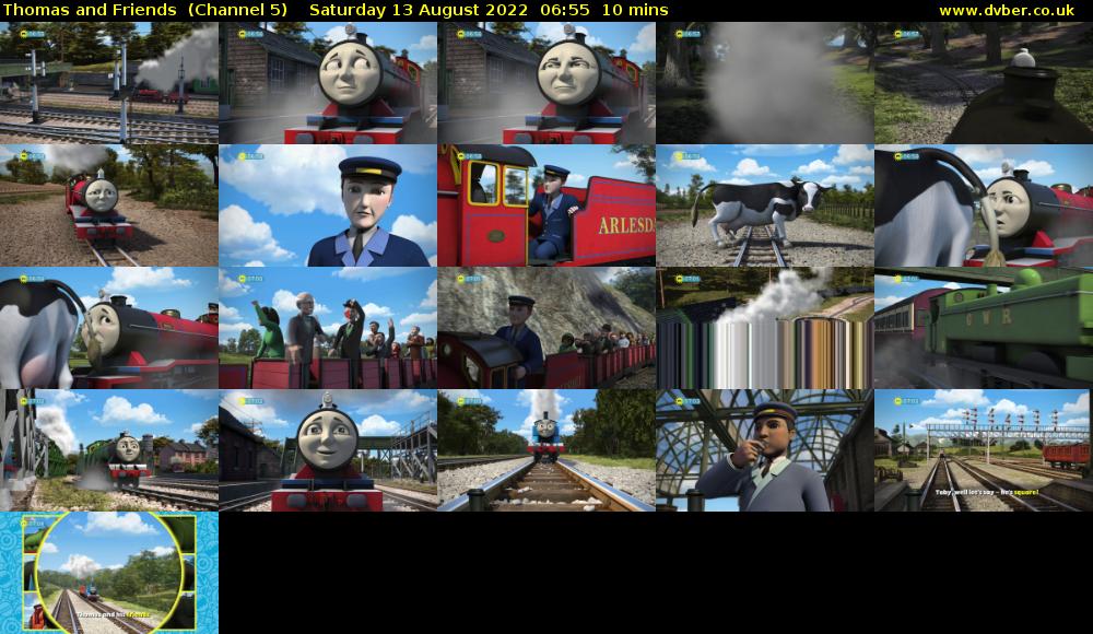 Thomas and Friends  (Channel 5) Saturday 13 August 2022 06:55 - 07:05