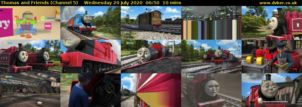 Thomas and Friends (Channel 5) Wednesday 29 July 2020 06:50 - 07:00