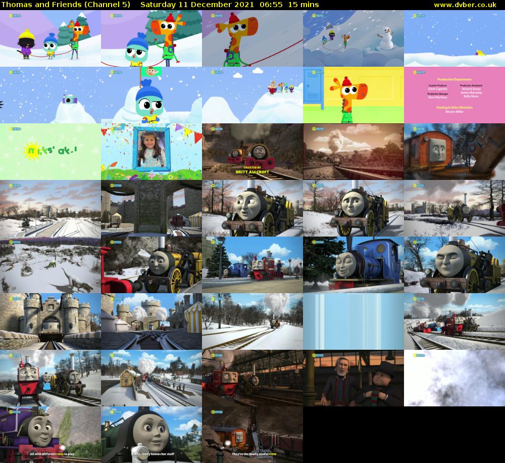 Thomas and Friends (Channel 5) Saturday 11 December 2021 06:55 - 07:10