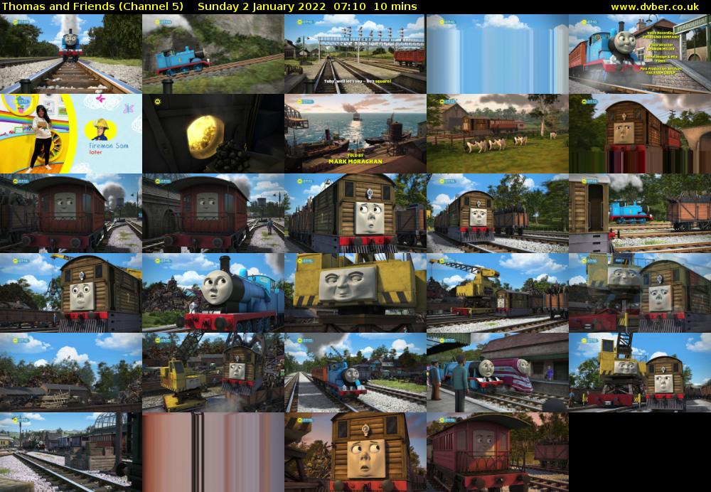 Thomas and Friends (Channel 5) Sunday 2 January 2022 07:10 - 07:20