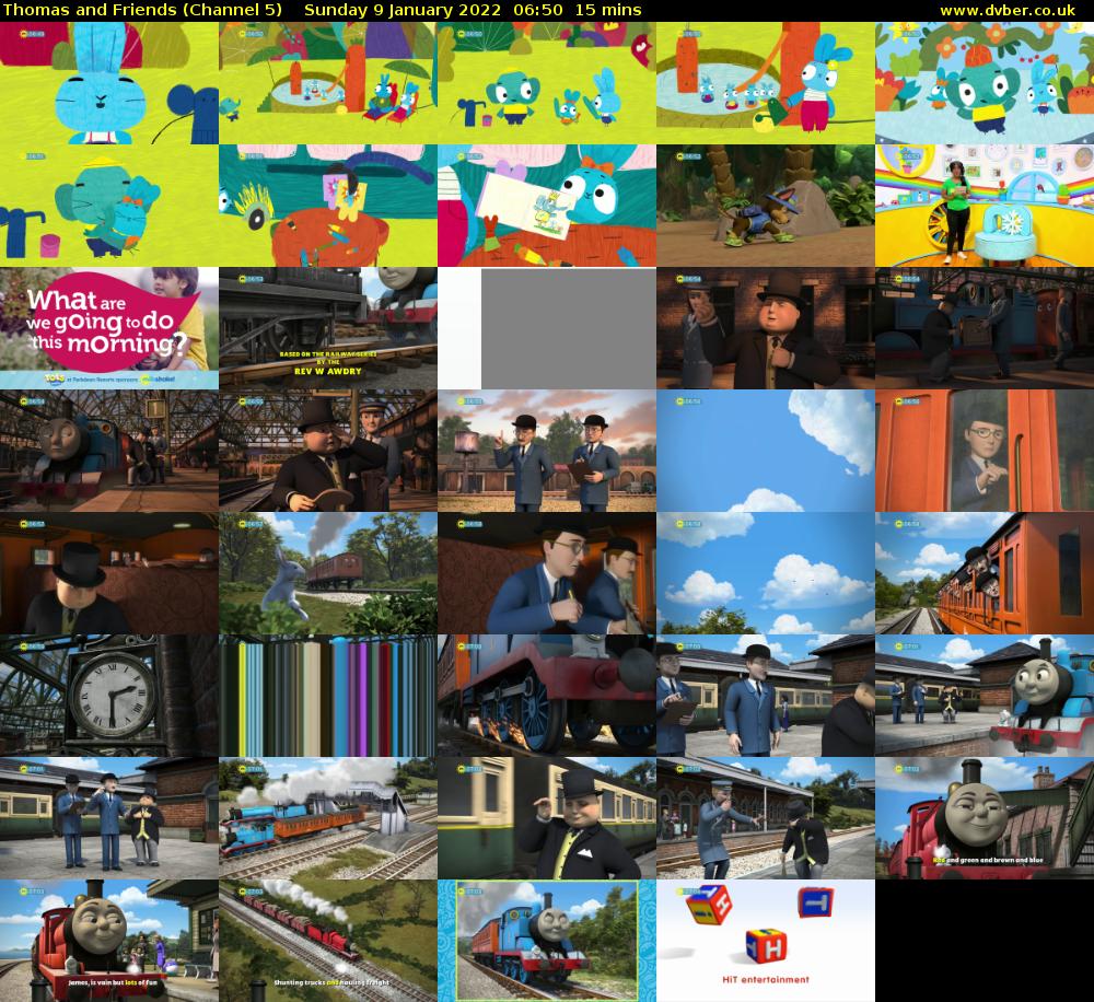 Thomas and Friends (Channel 5) Sunday 9 January 2022 06:50 - 07:05
