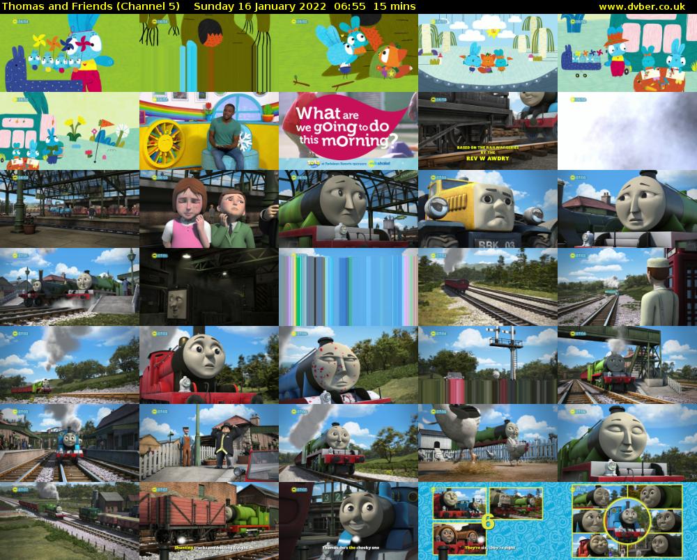 Thomas and Friends (Channel 5) Sunday 16 January 2022 06:55 - 07:10