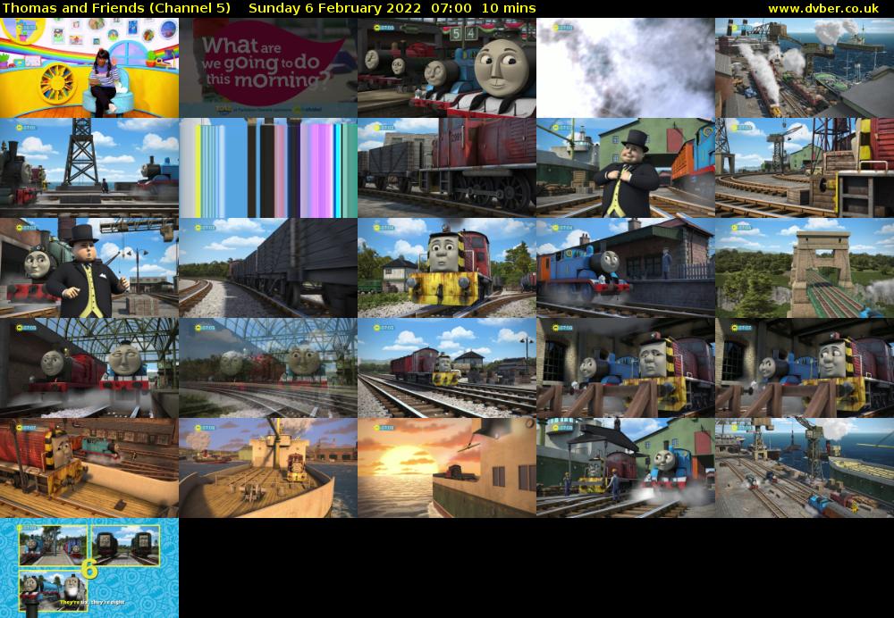 Thomas and Friends (Channel 5) Sunday 6 February 2022 07:00 - 07:10