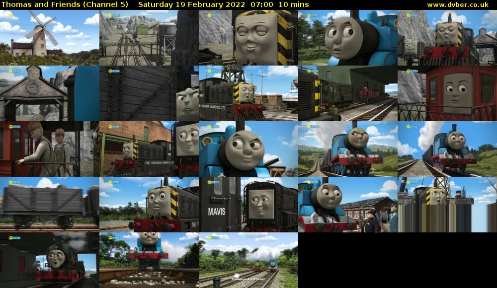 Thomas and Friends (Channel 5) Saturday 19 February 2022 07:00 - 07:10