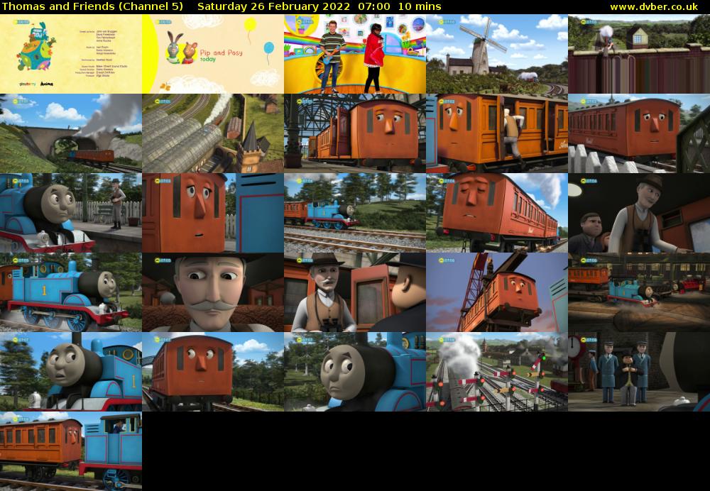Thomas and Friends (Channel 5) Saturday 26 February 2022 07:00 - 07:10