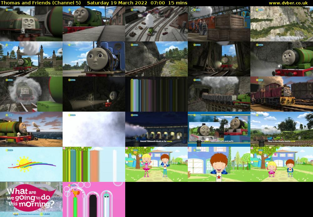 Thomas and Friends (Channel 5) Saturday 19 March 2022 07:00 - 07:15