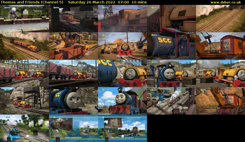 Thomas and Friends (Channel 5) Saturday 26 March 2022 07:00 - 07:10
