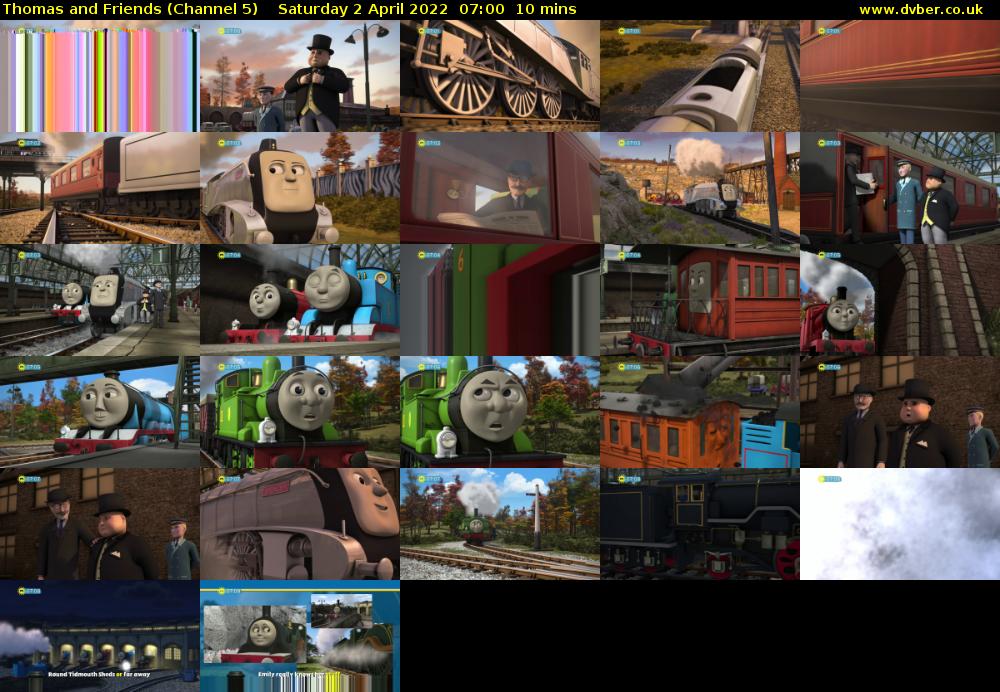 Thomas and Friends (Channel 5) Saturday 2 April 2022 07:00 - 07:10