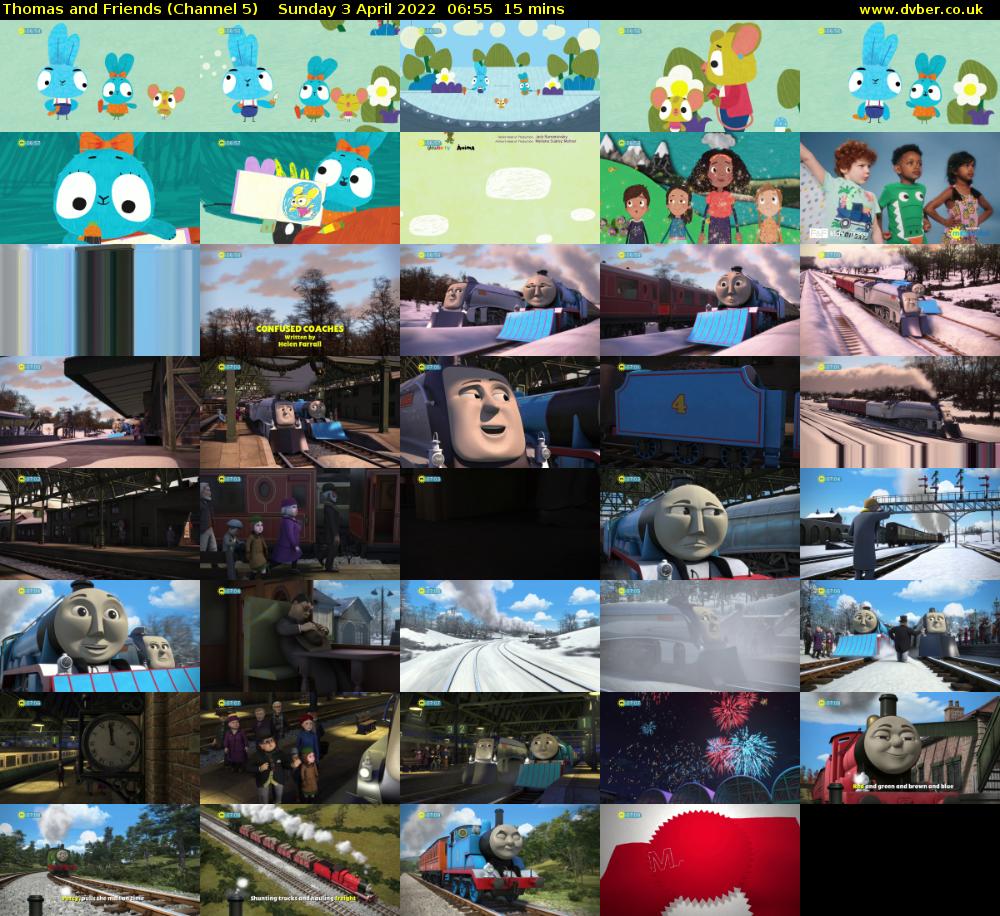 Thomas and Friends (Channel 5) Sunday 3 April 2022 06:55 - 07:10