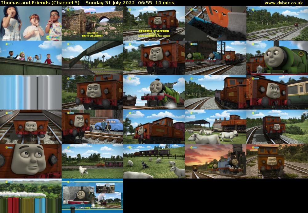 Thomas and Friends (Channel 5) Sunday 31 July 2022 06:55 - 07:05