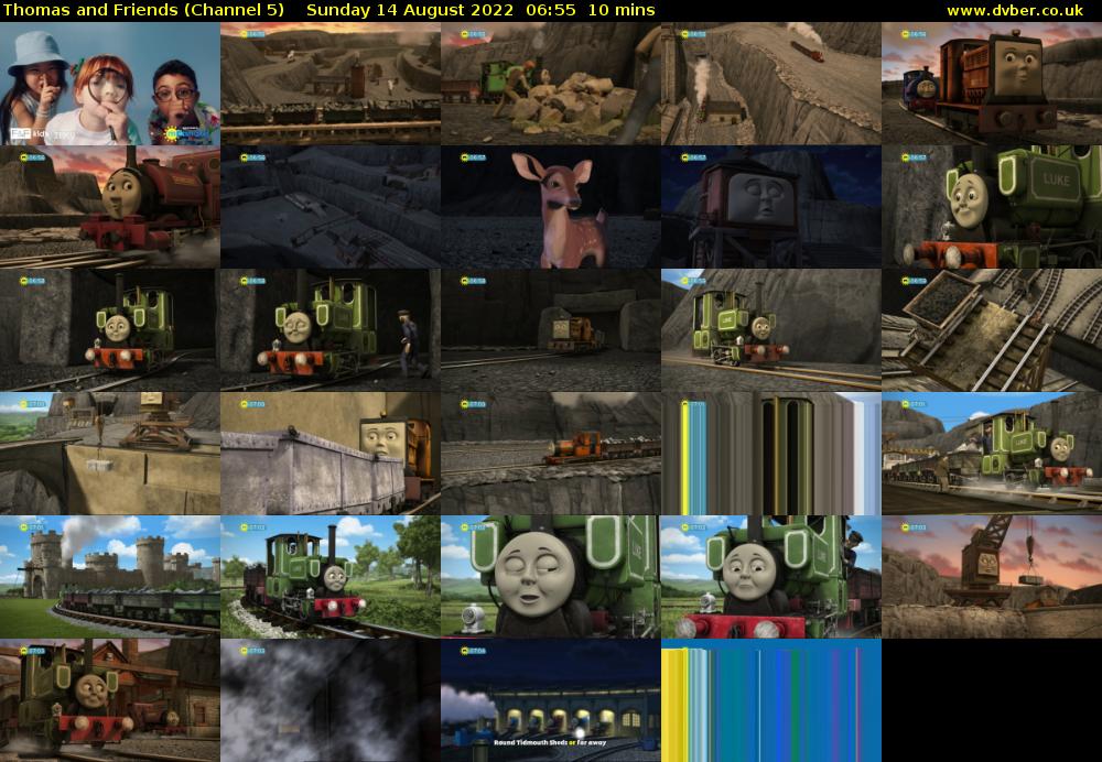 Thomas and Friends (Channel 5) Sunday 14 August 2022 06:55 - 07:05