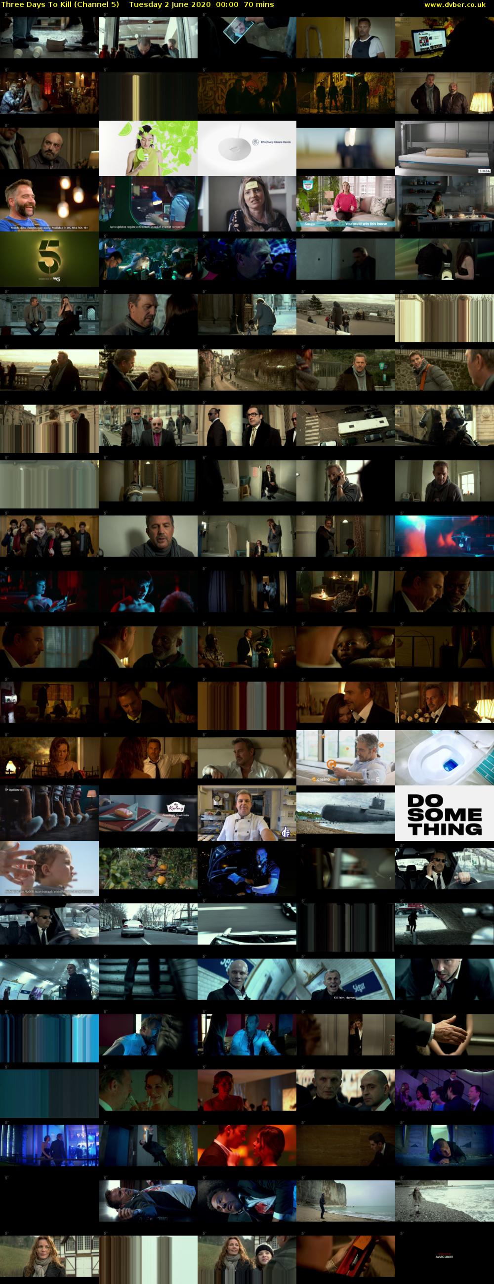 Three Days To Kill (Channel 5) Tuesday 2 June 2020 00:00 - 01:10