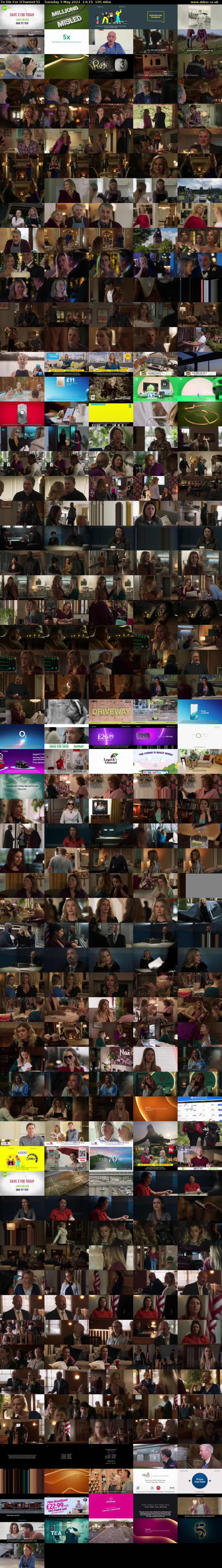 To Die For (Channel 5) Tuesday 3 May 2022 14:15 - 16:00